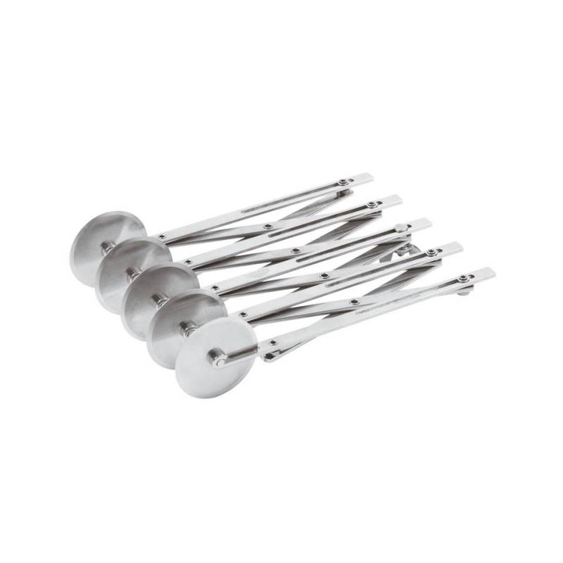 Roue à pâtes extensible avec 5 lames lisses en acier inoxydable