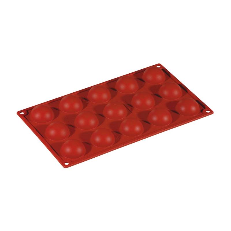 Flexipad semisphères 15 empreintes en silicone marron cm 30x17,5