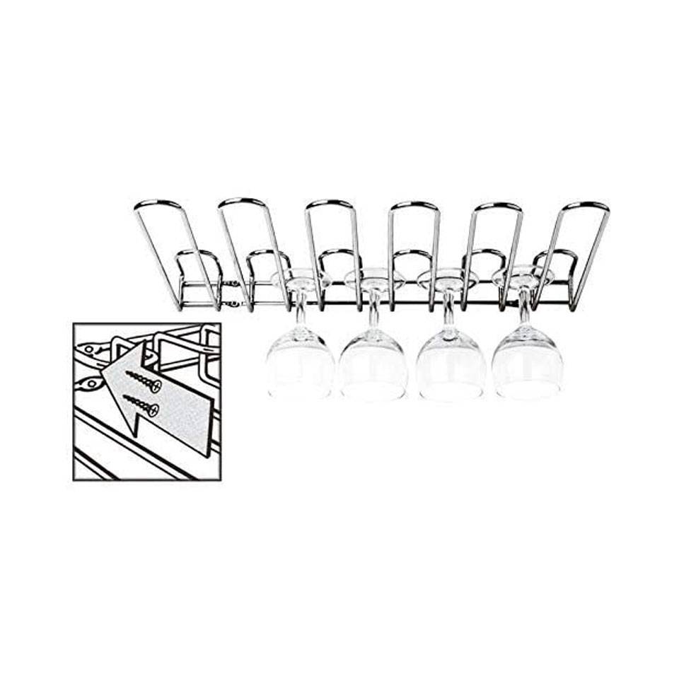 Cristalera mural de acero cromado