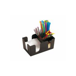 Bar Caddy en plástico negro 24x11 cm