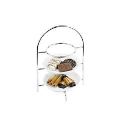 Soporte de buffet de acero cromado