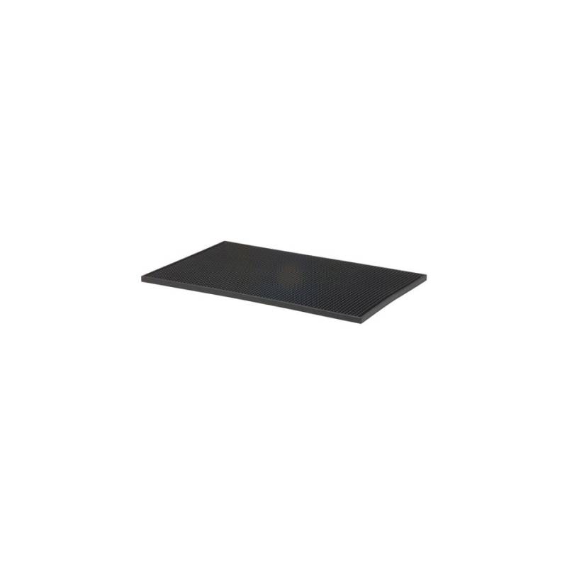 Tapis de bar/service en caoutchouc 45x30,5cm noir
