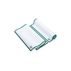 Paño de cocina multiusos rollo 100% algodón blanco perfil verde cm 40x64