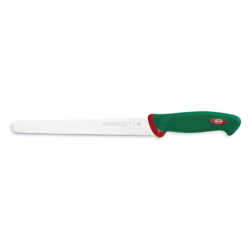 Cuchillo jamonero Sanelli Premana de acero inoxidable con mango verde 24 cm