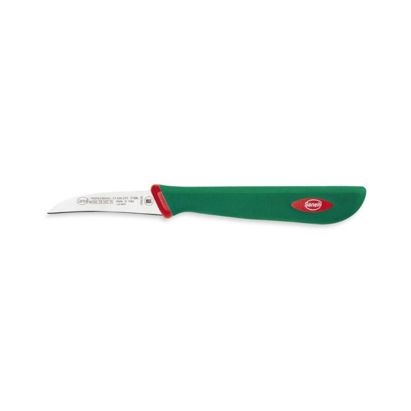 Sanelli Cuchillo curvo para verduras Premana de acero inoxidable con mango verde cm 6