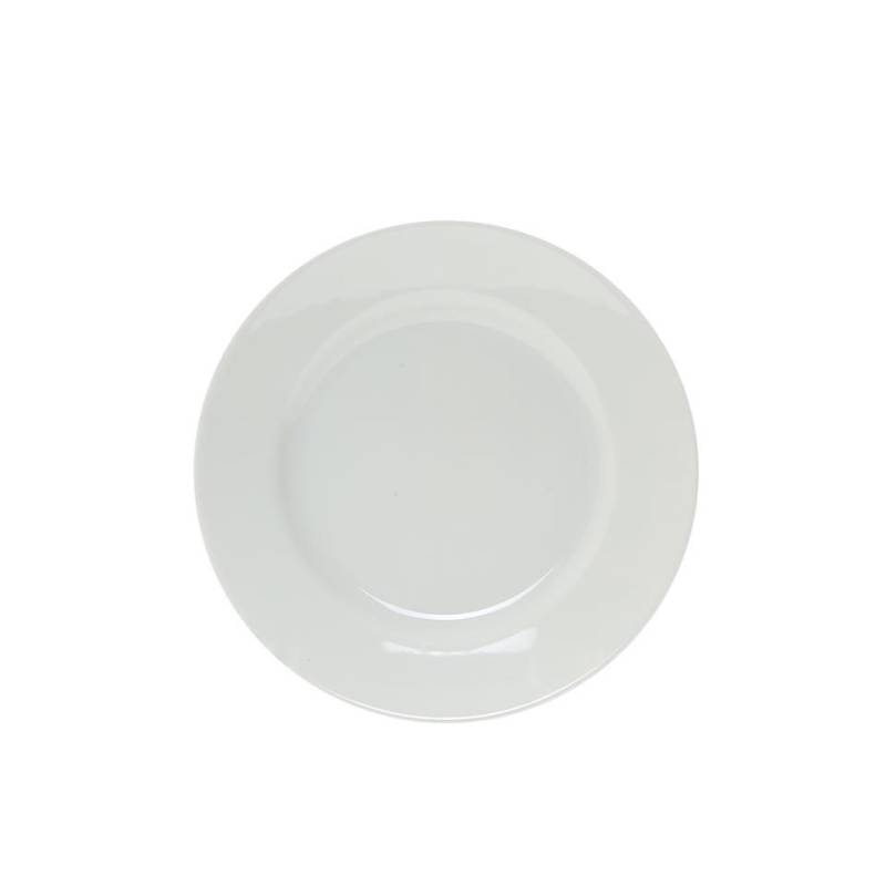Plato llano de porcelana blanca Tivoli 23,5 cm