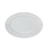 Assiette ovale en porcelaine blanche Tivoli 25 cm