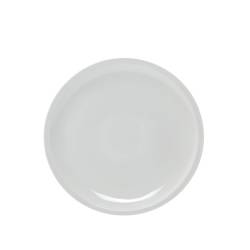 Plato llano de porcelana blanca Roma Saturnia 23,5 cm