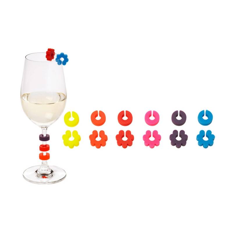 Marqueurs en silicone pour verre, couleurs assorties