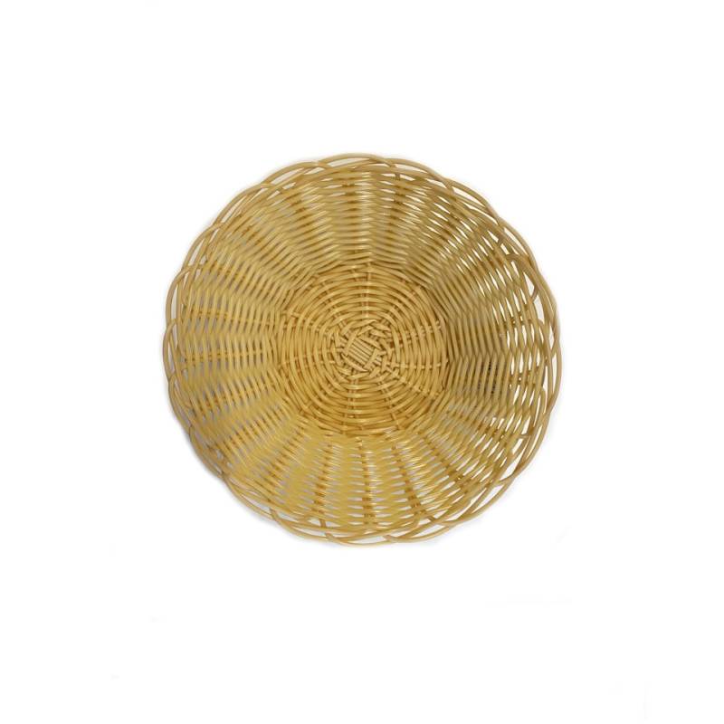 Panera redonda de pvc color natural 18 cm