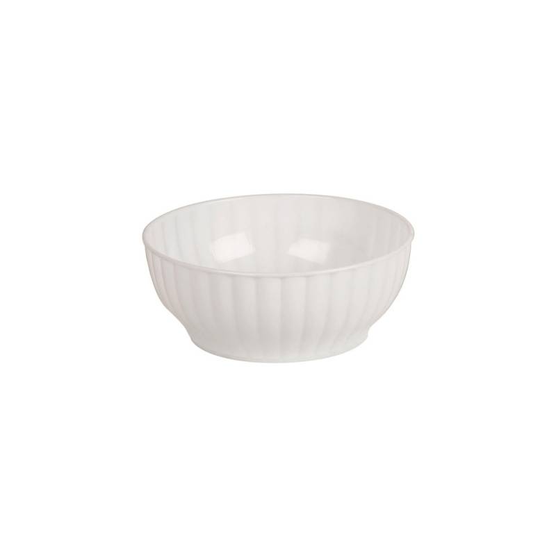 Ensaladera Ribs de plástico blanco cm 18