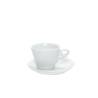 Taza capuchino Giotto con plato de porcelana blanca cl 19