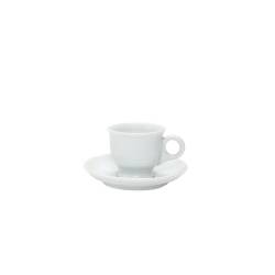 Tasse à café royale avec assiette en porcelaine blanche cl 9