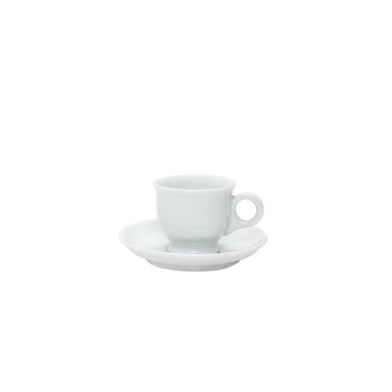 Taza de café Royal con plato de porcelana blanca cl 9