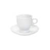 Taza capuchino Royal con plato de porcelana blanca cl 19