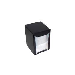 Servilletero de acero pintado de negro 10,5x9,5x13,3 cm