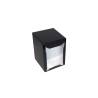 Porte-serviettes en acier peint en noir 10,5x9,5x13,3 cm