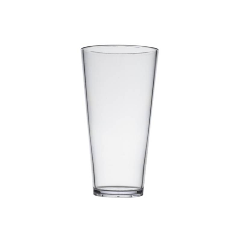 Vaso de cerveza cónico de policarbonato transparente 30 cl