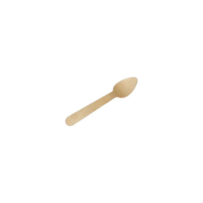 Cuillères à café jetables en bois 11 cm