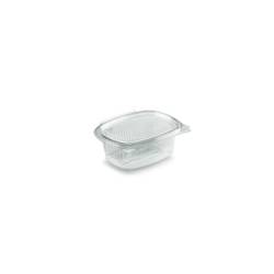 Envase ovalado desechable para alimentos en PET transparente lt 0,5