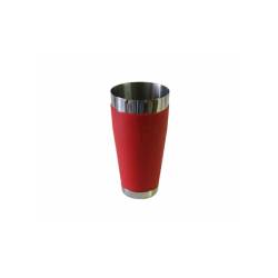 Boston shaker acier caoutchouté rouge cl 75