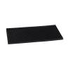 Alfombrilla de goma negra apilable para bar 30x15x1 cm