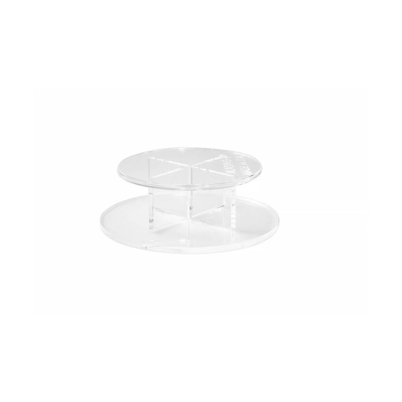 Support rond en plexiglas transparent 5x14,5 cm