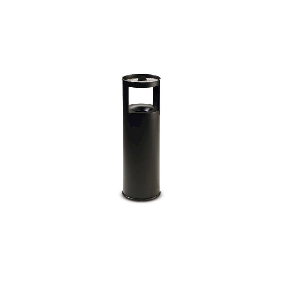 Black self-extinguishing ashtray garbage disposal with ashtray