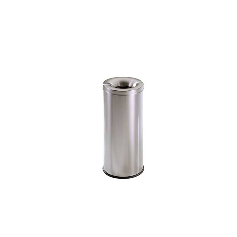 Papelera autoextinguible de acero inoxidable satinado lt 25
