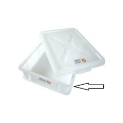 Caja de servicio cerrada y apilable de polietileno blanco 40x30x10 cm