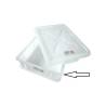 Caja de servicio cerrada y apilable de polietileno blanco 40x30x10 cm