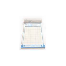 Bons de commande 2 feuilles blanches et bleues 15x8,5 cm