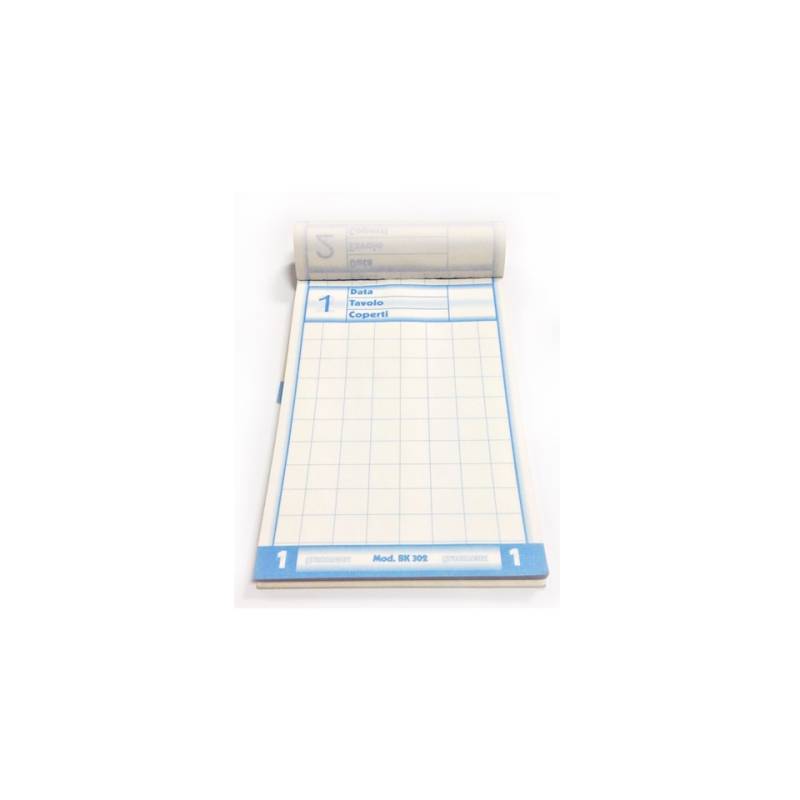 Bons de commande 2 feuilles blanches et bleues 15x8,5 cm