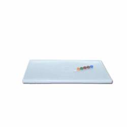 Planche à découper professionnelle en polyéthylène MC 33x23x1,5cm surface gaufrée blanc HACCP