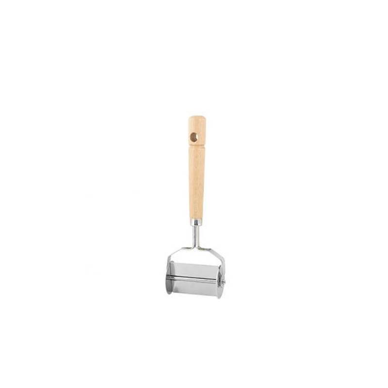 Coupe-pâte en acier lisse et bois 13 cm