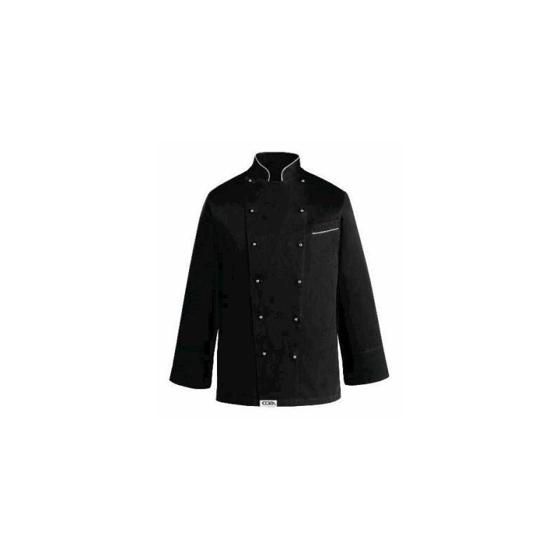 Chaqueta de cocinero Negro Egochef talla M manga larga negro