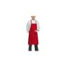Delantal con peto y bolsillo Egochef rojo cm 90x70