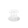 Support rond en plexiglas transparent 10x14,5 cm