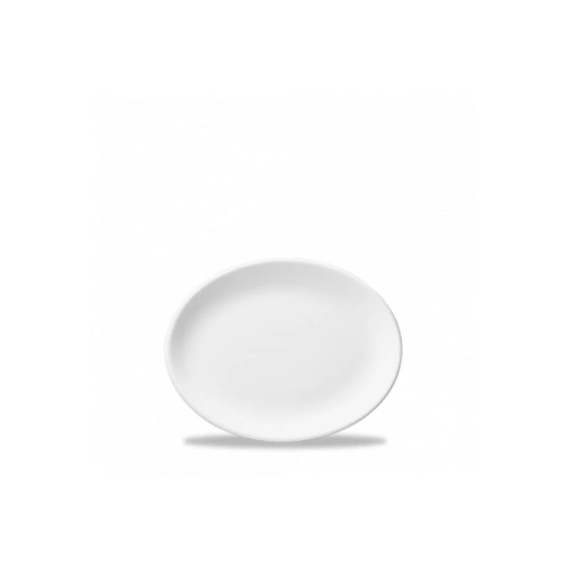 Bandeja ovalada de cerámica vitrificada Nova Churchill blanca 20,3 cm