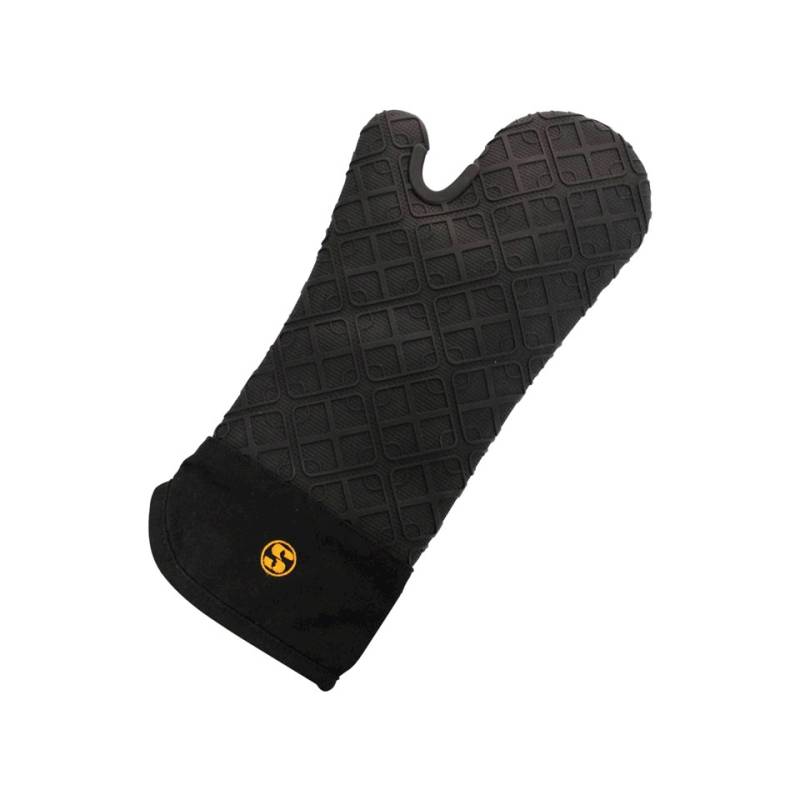 Gant de cuisine gastro en silicone et coton noir cm 38