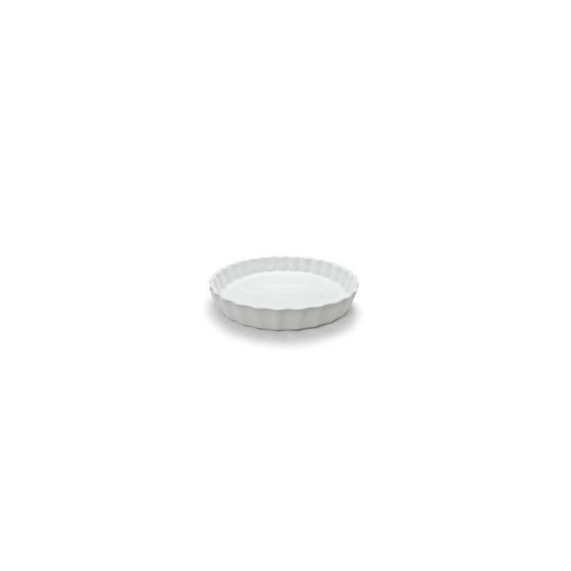 Molde de porcelana blanca festoneado cm 31x4,5