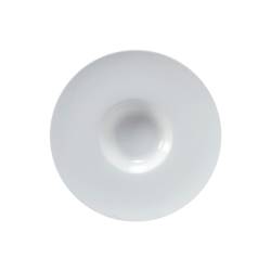 Tazón de pasta Gourmet de porcelana blanca 23,5 cm