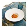 Tazón de pasta Gourmet de porcelana blanca 23,5 cm