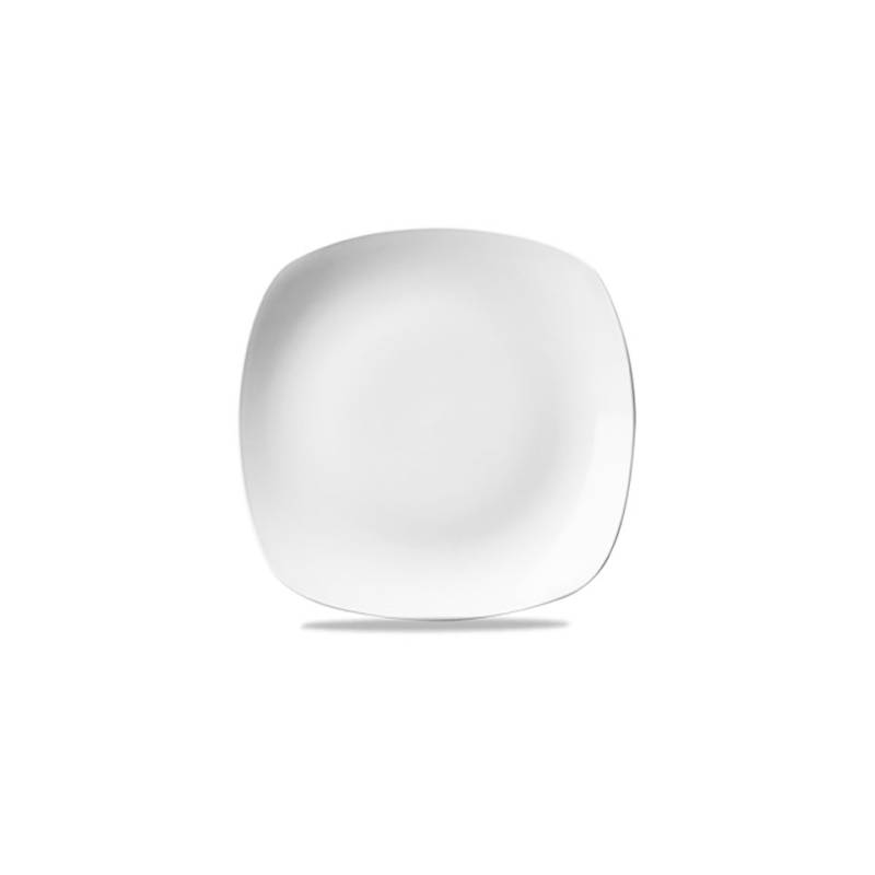 Line X Squared Churchill assiette plate en céramique vitrifiée blanche 29.3 cm