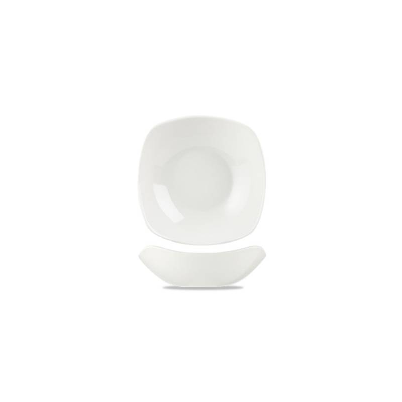 Linea X Squared Churchill ensaladera de cerámica vitrificada blanca 20,7 cm
