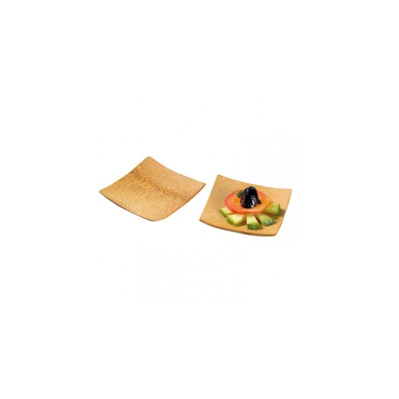 Soucoupe ronde jetable Krabi bambou tressé cm 6