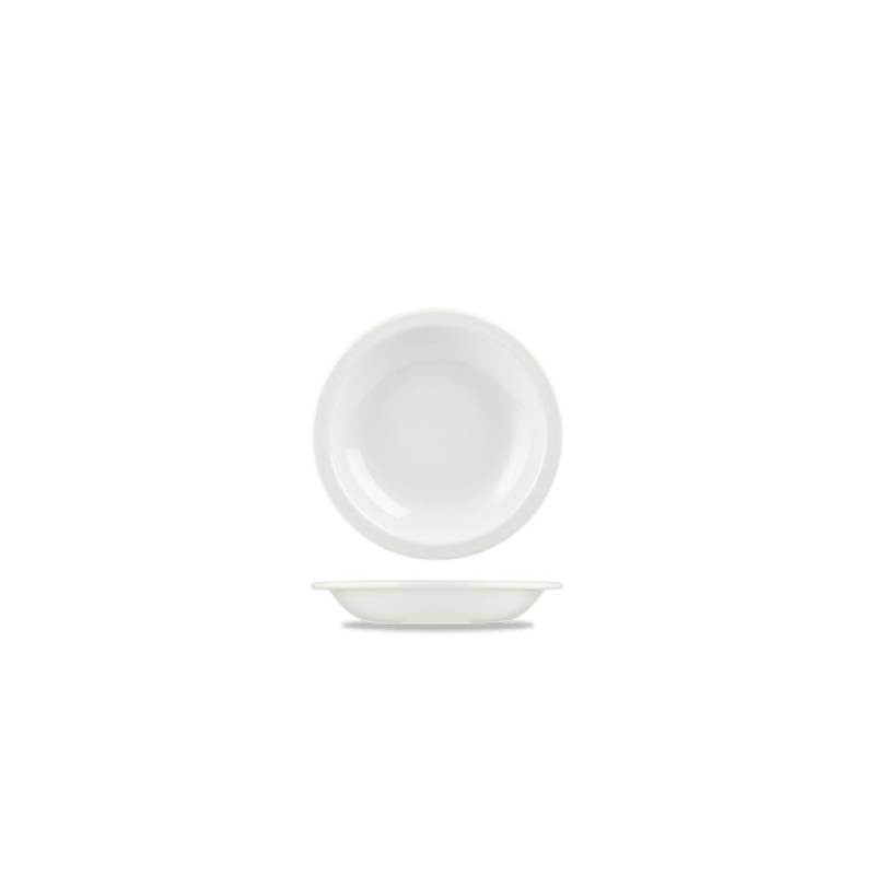 Plato hondo de cerámica vitrificada Nova Churchill Line blanco cm 21
