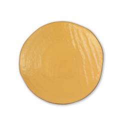 Yellow ceramic Mediterraneo Novità Home flat plate cm 27.5