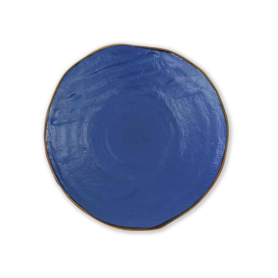 Mediterraneo Novità Home blue ceramic flat plate 27.5 cm