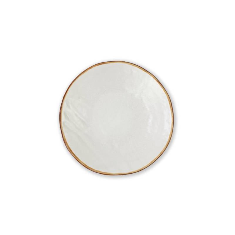 Piatto piano Mediterraneo Novità Home in ceramica bianco cm 20